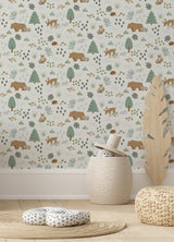 York Finola Moss Bears Wallpaper