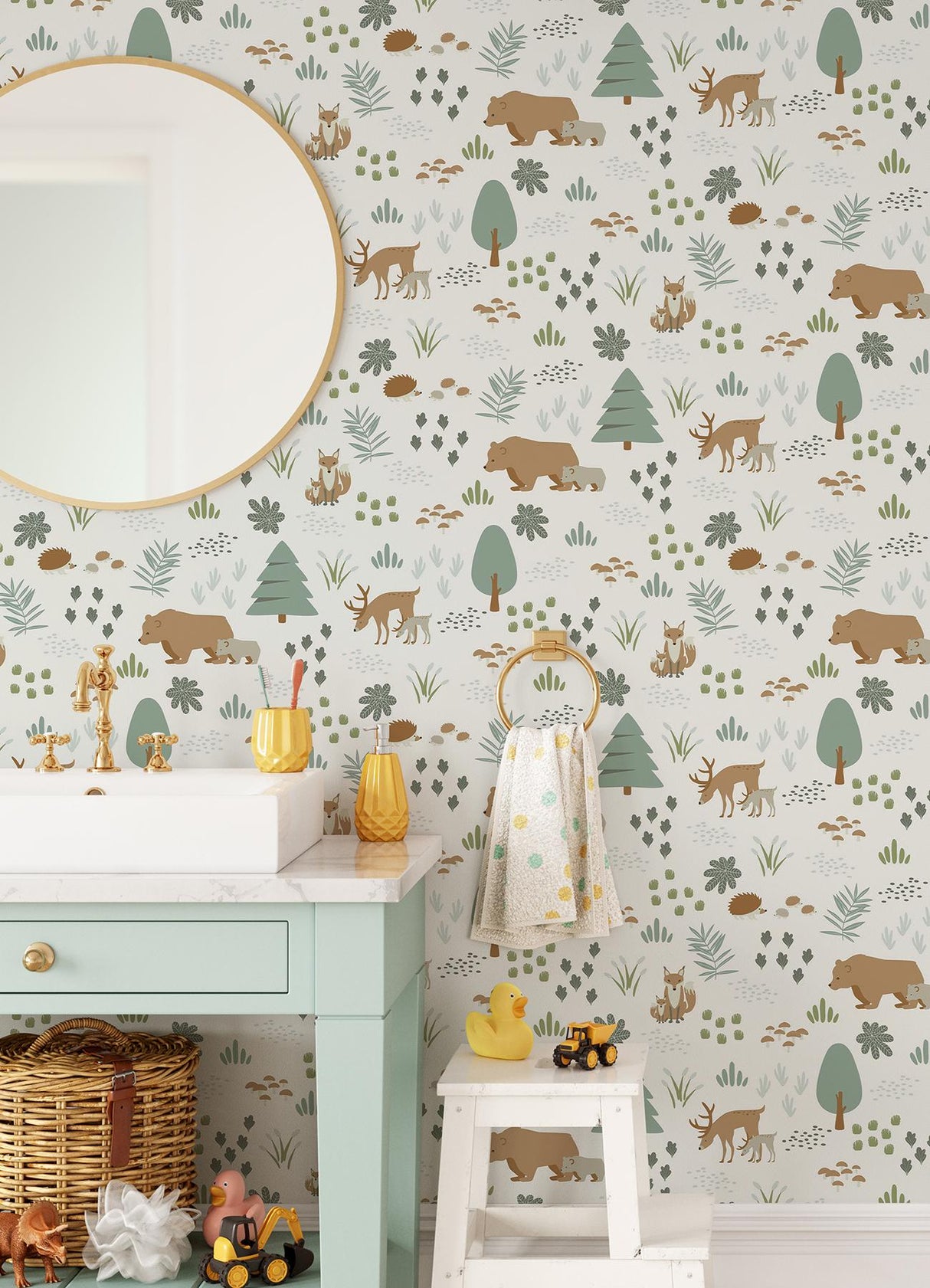 York Finola Moss Bears Wallpaper