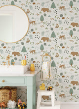 York Finola Moss Bears Wallpaper