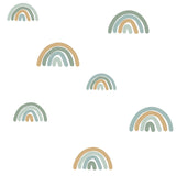 York Joss Teal Rainbow Wallpaper