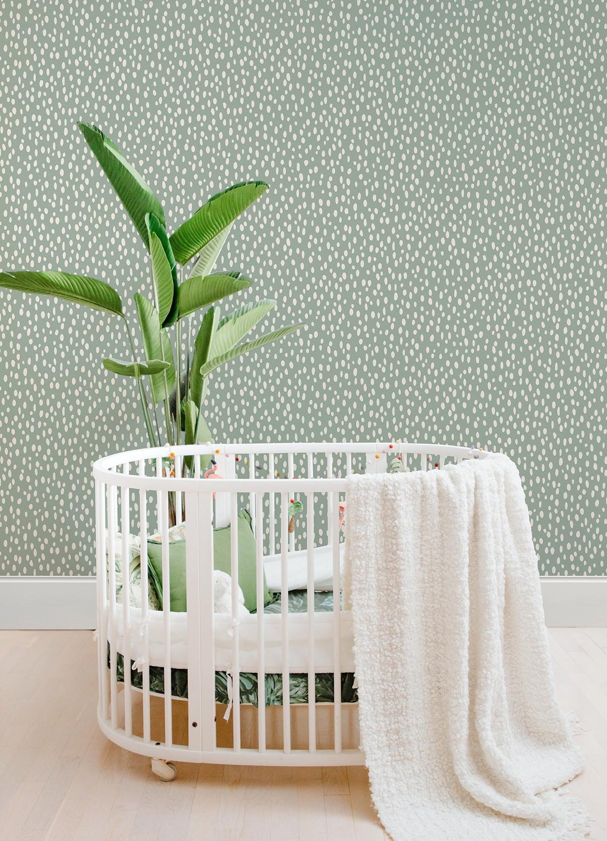 York Willa Moss Dots Wallpaper