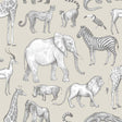 York Kenji Taupe Safari Wallpaper