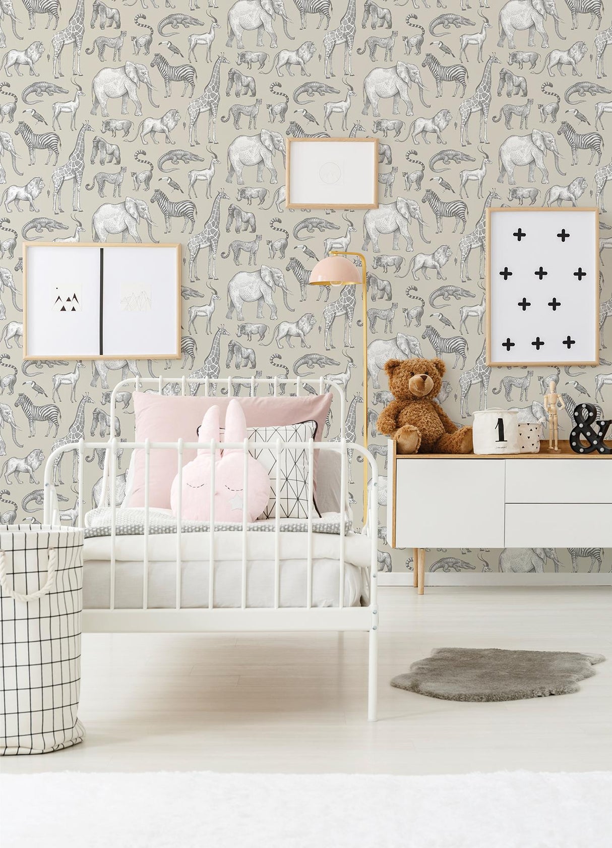 York Kenji Taupe Safari Wallpaper
