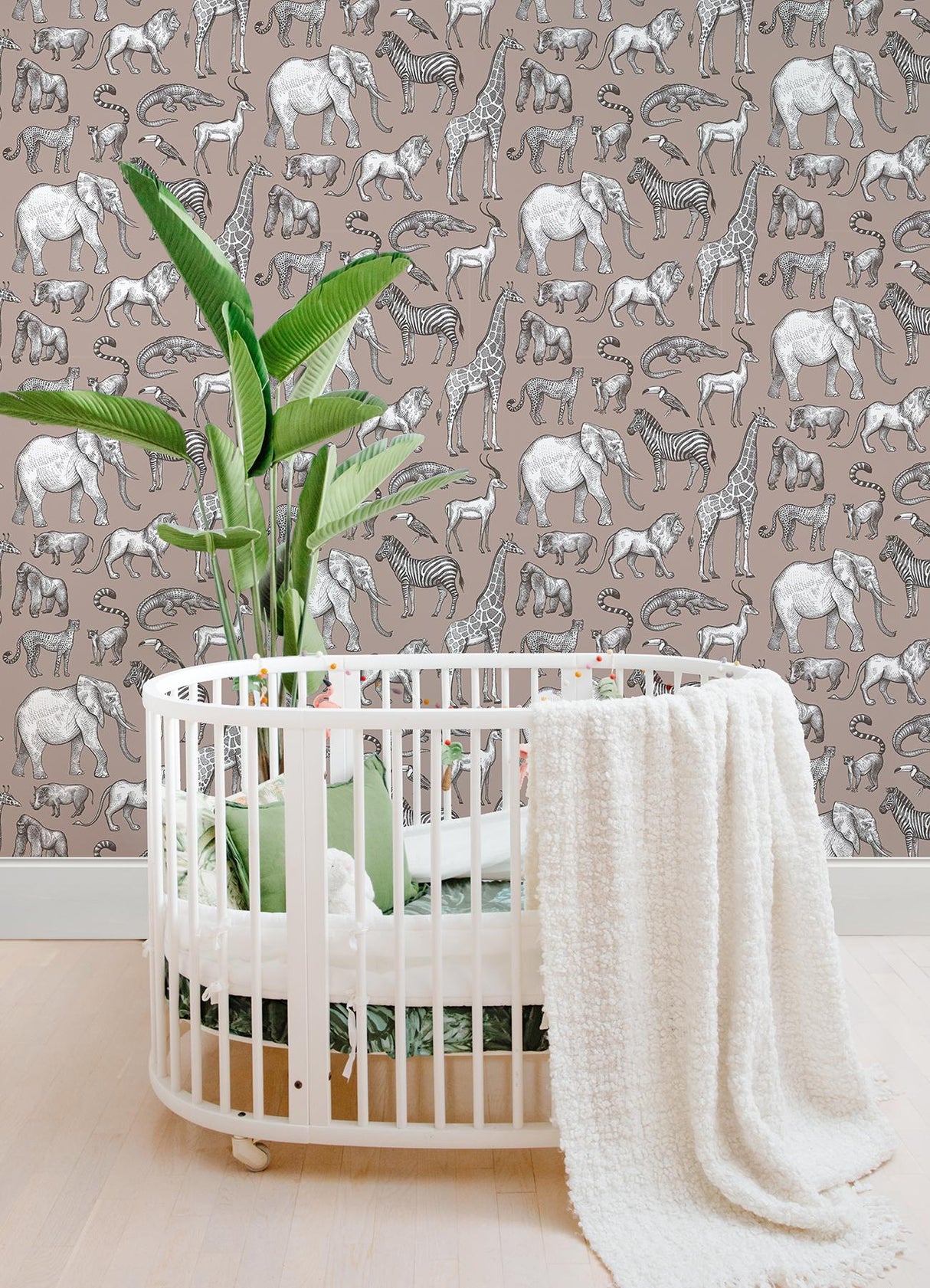 York Kenji Light Brown Safari Wallpaper