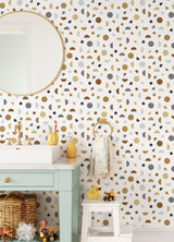 York Marilee Neutral Circles Wallpaper