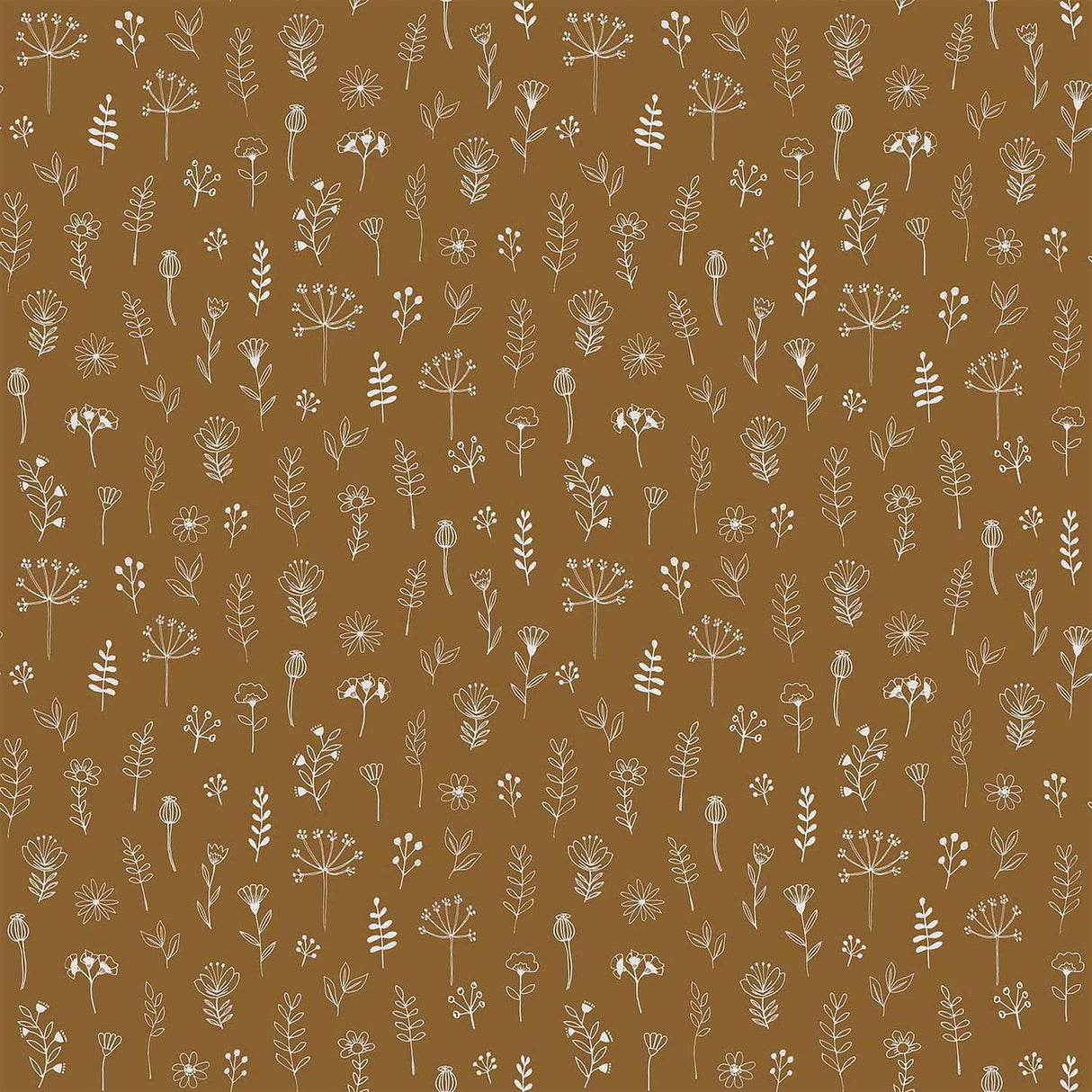 York Tatula Chestnut Floral Wallpaper