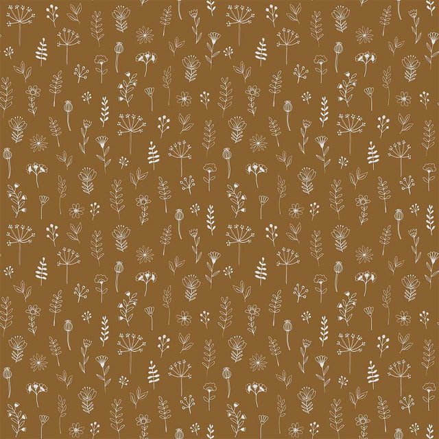 York Tatula Chestnut Floral Wallpaper