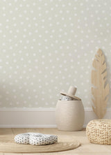 York Jubilee Silver Dots Wallpaper