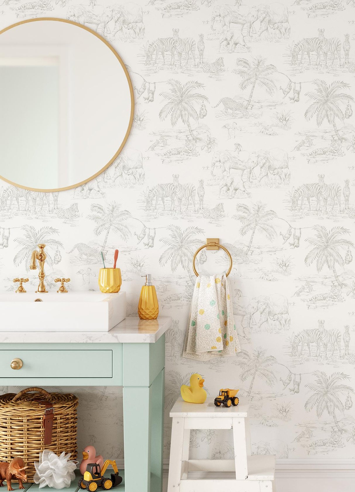 York Boheme Platinum Animals Wallpaper