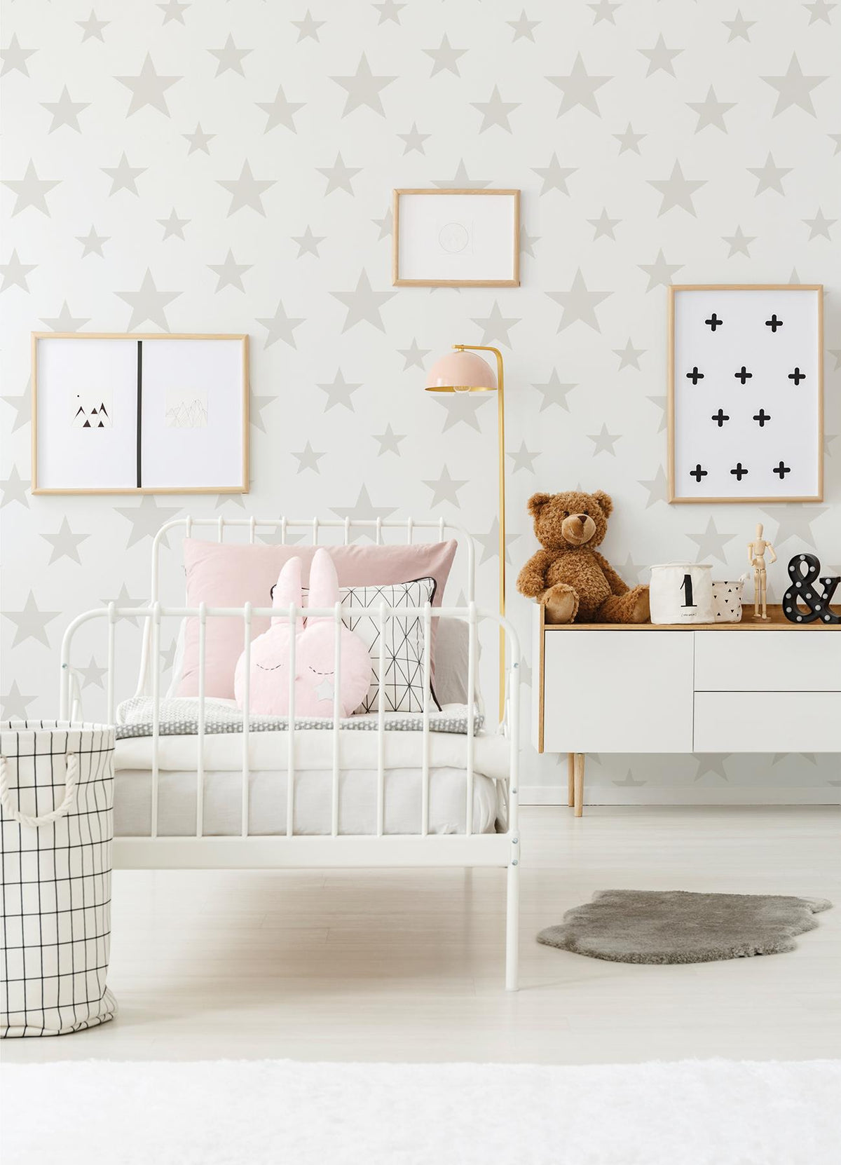 York Amira Cream Stars Wallpaper