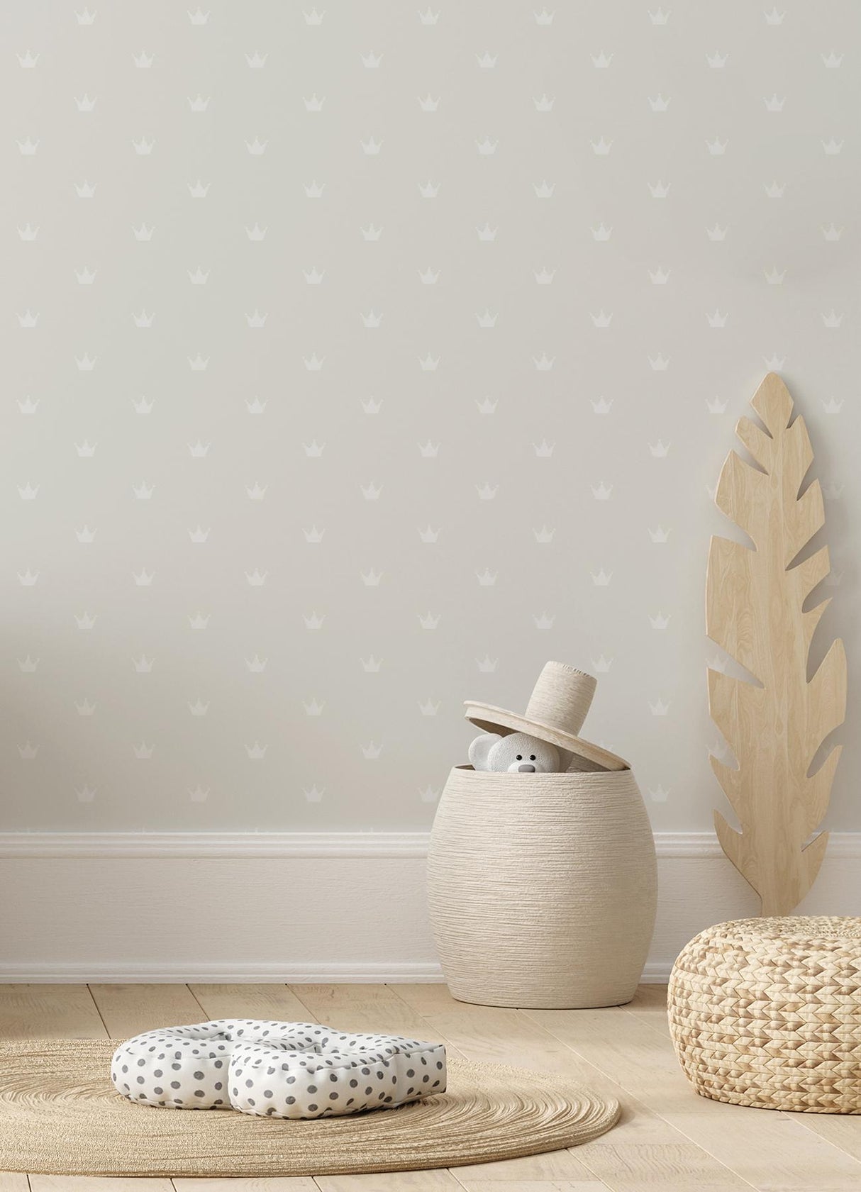 York Bea Silver Crowns Wallpaper