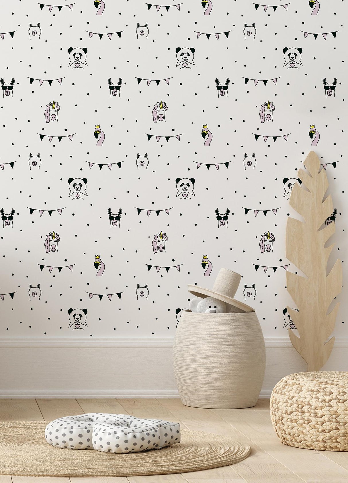 York Orlow Pink Llama Wallpaper