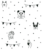 York Orlow Black Llama Wallpaper