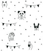 York Orlow Black Llama Wallpaper