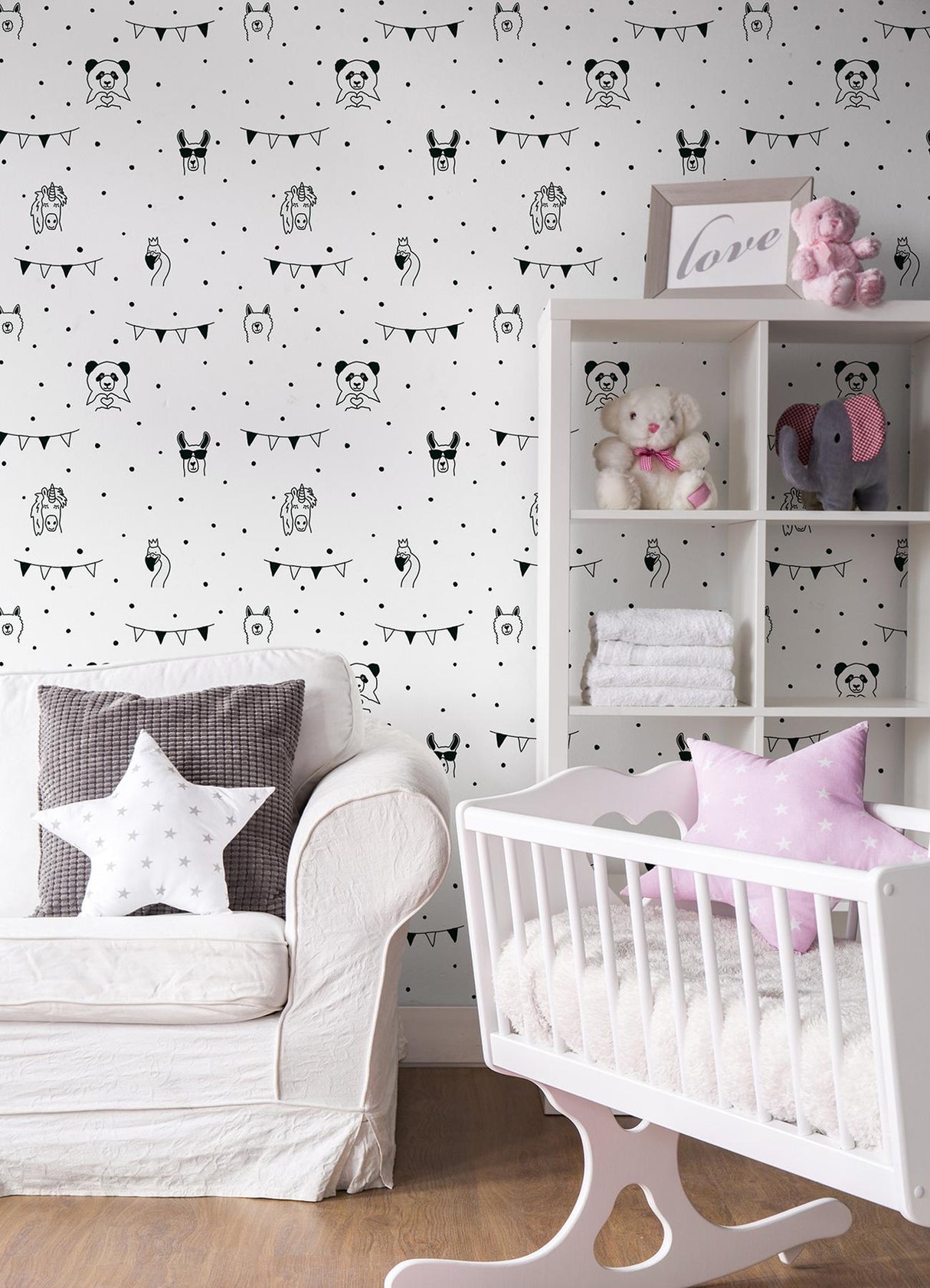 York Orlow Black Llama Wallpaper