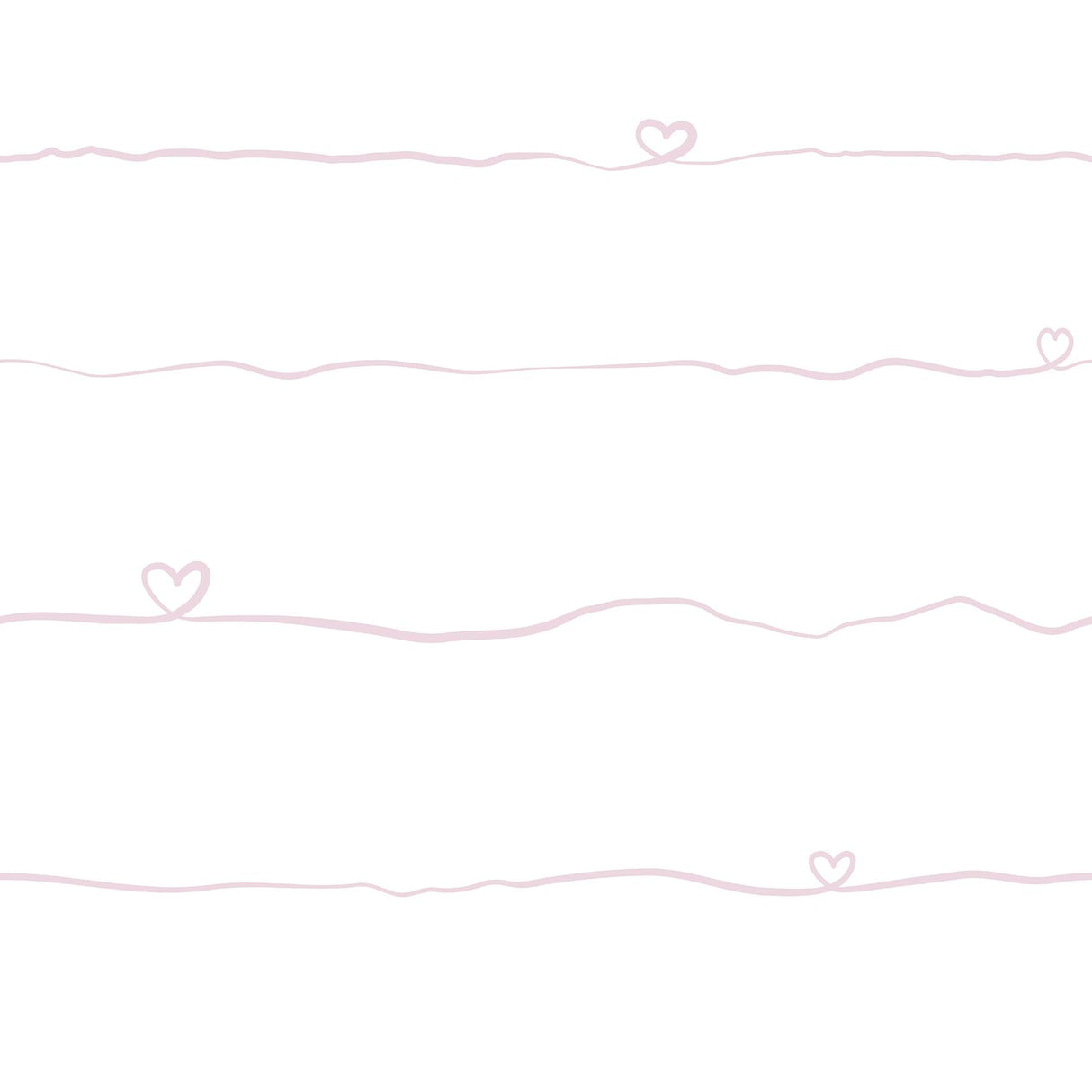 York Love & Hearts Pink Script Wallpaper