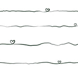York Love & Hearts Black Script Wallpaper