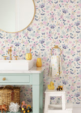 York Zev Pink Butterfly Wallpaper