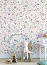 York Zev Pink Butterfly Wallpaper