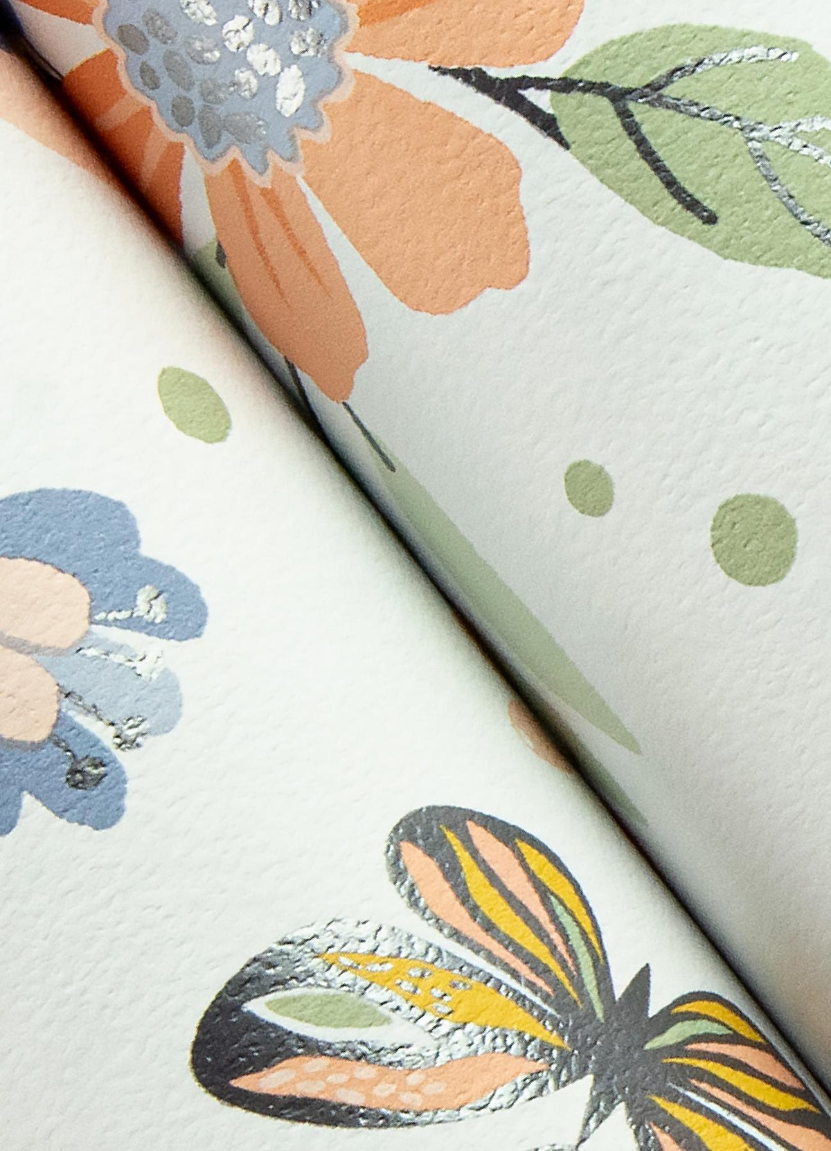 York Zev Coral Butterfly Wallpaper