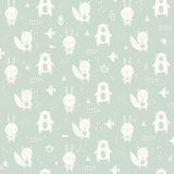 York Bitsy Mint Woodland Wallpaper