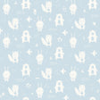 York Bitsy Sky Blue Woodland Wallpaper