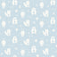 York Bitsy Sky Blue Woodland Wallpaper