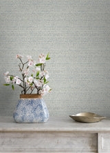 York Balantine Light Blue Weave Wallpaper