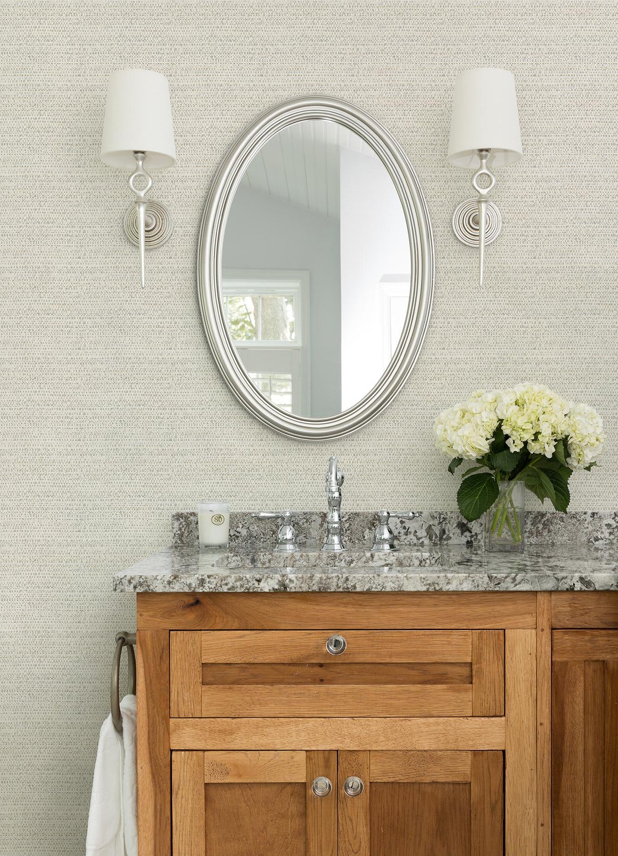 York Balantine Neutral Weave Wallpaper
