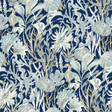 York Kelp Garden Navy Tropical Reef Wallpaper