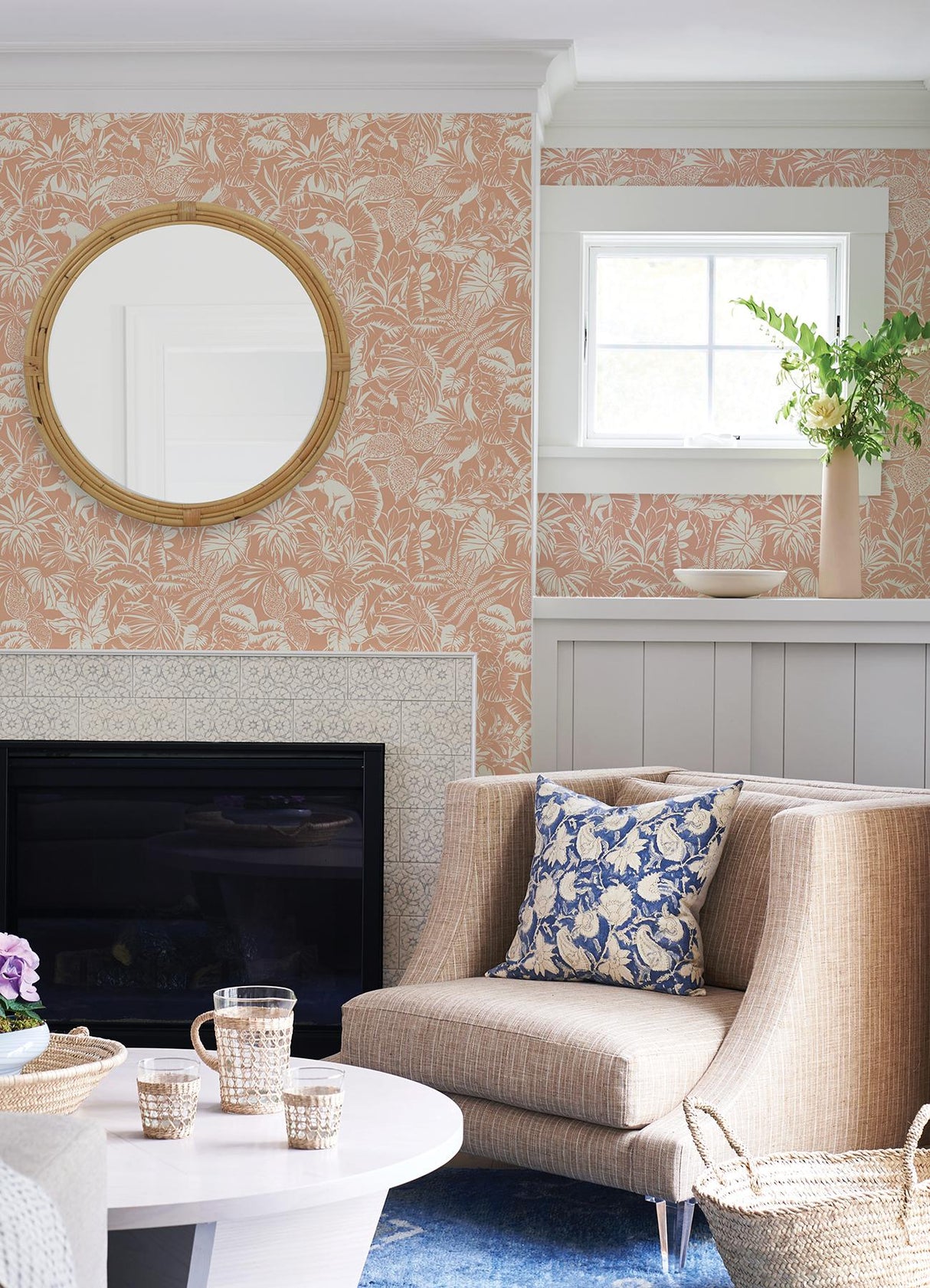 York Corcovado Coral Jungle Jamboree Wallpaper