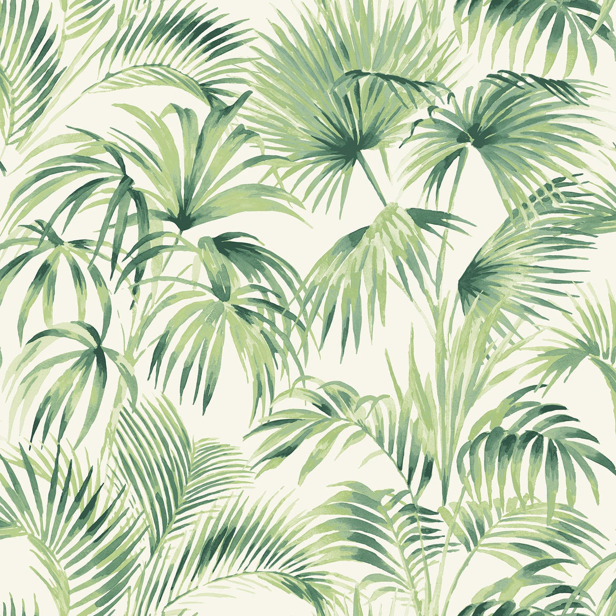 York Manaus Green Palm Frond Wallpaper