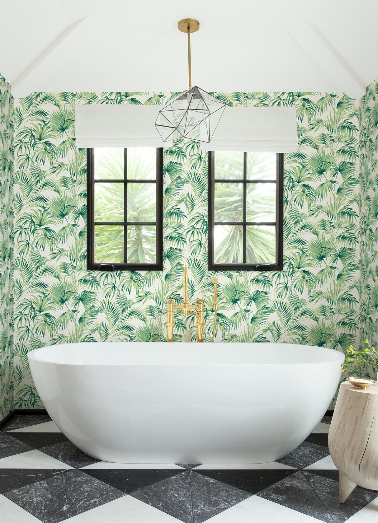 York Manaus Green Palm Frond Wallpaper