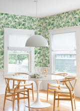 York Manaus Green Palm Frond Wallpaper