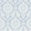 York Helm Damask Light Blue Floral Medallion Wallpaper