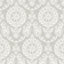 York Helm Damask Taupe Floral Medallion Wallpaper