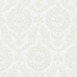 York Helm Damask White Floral Medallion Wallpaper