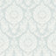 York Helm Damask Aqua Floral Medallion Wallpaper