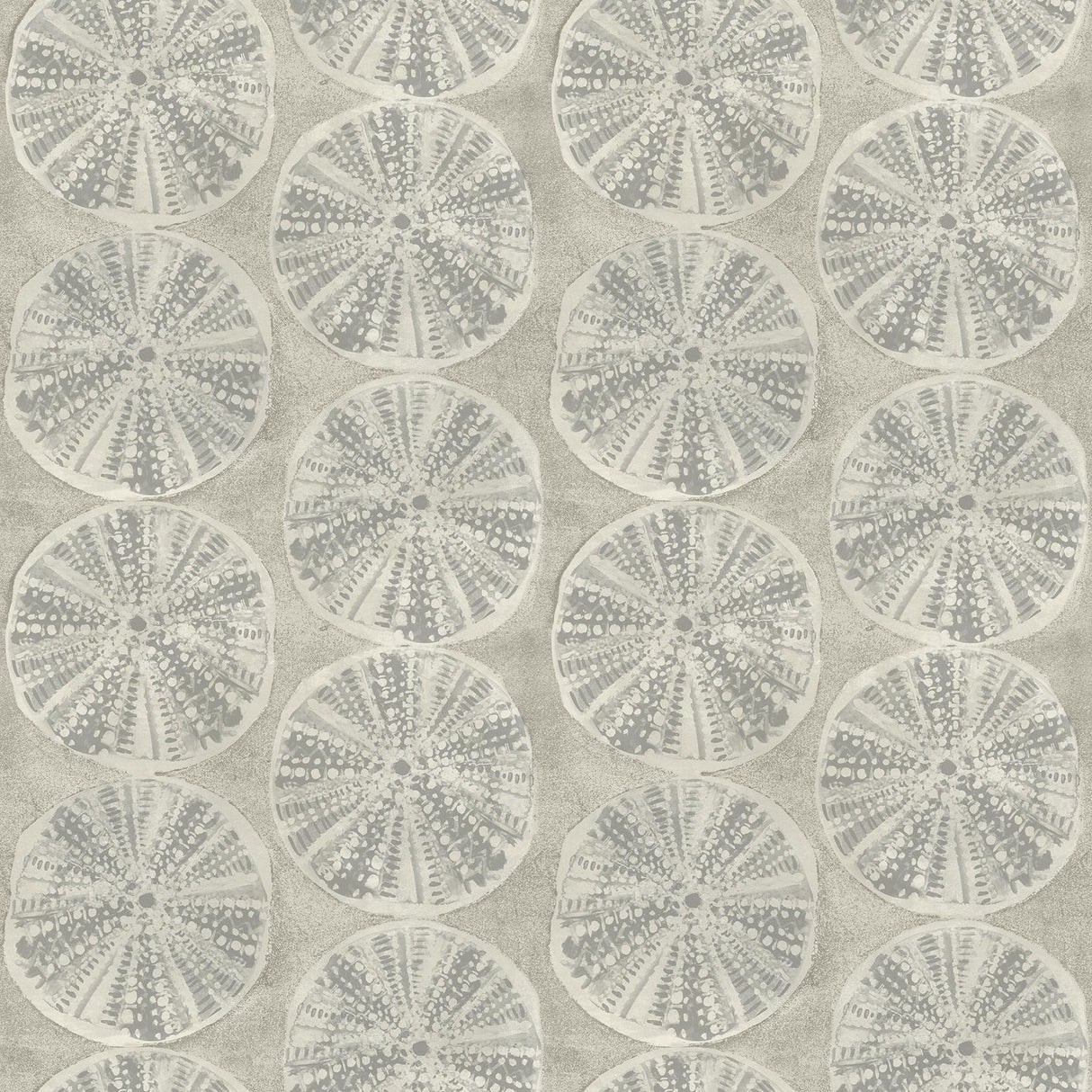York Sea Biscuit Grey Sand Dollar Wallpaper