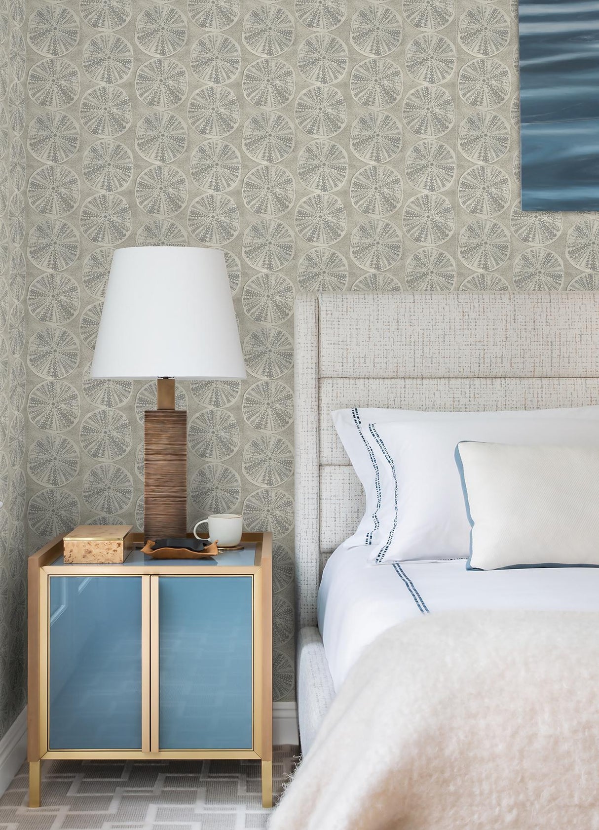 York Sea Biscuit Grey Sand Dollar Wallpaper