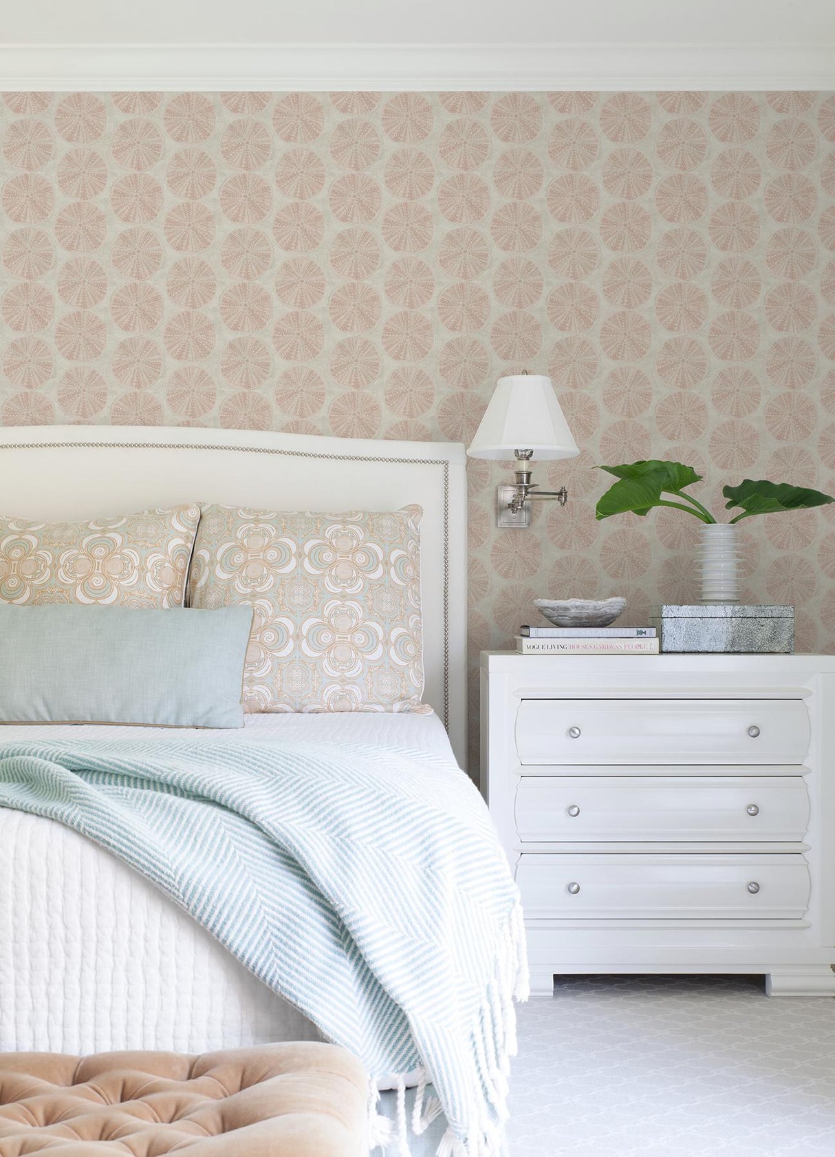 York Sea Biscuit Peach Sand Dollar Wallpaper