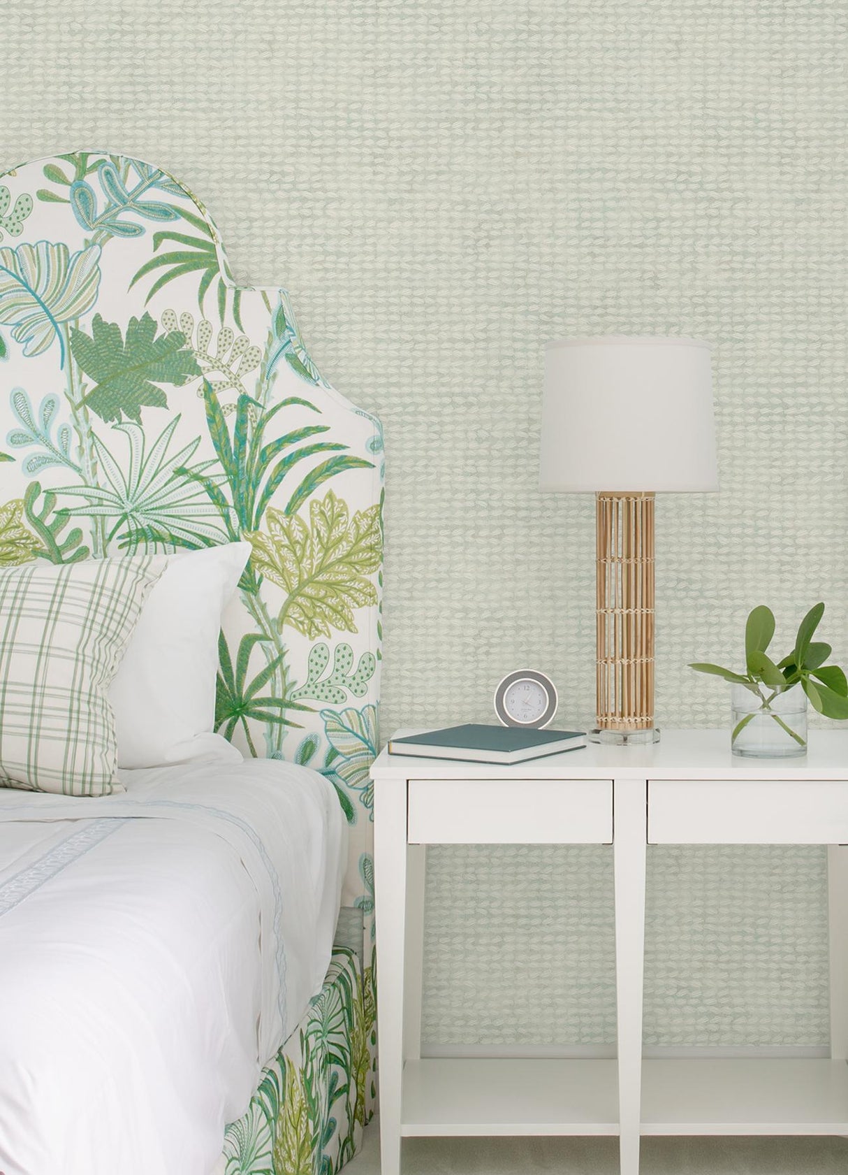 York Wellen Aqua Abstract Rope Wallpaper