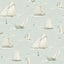 York Leeward Aqua Sailboat Wallpaper