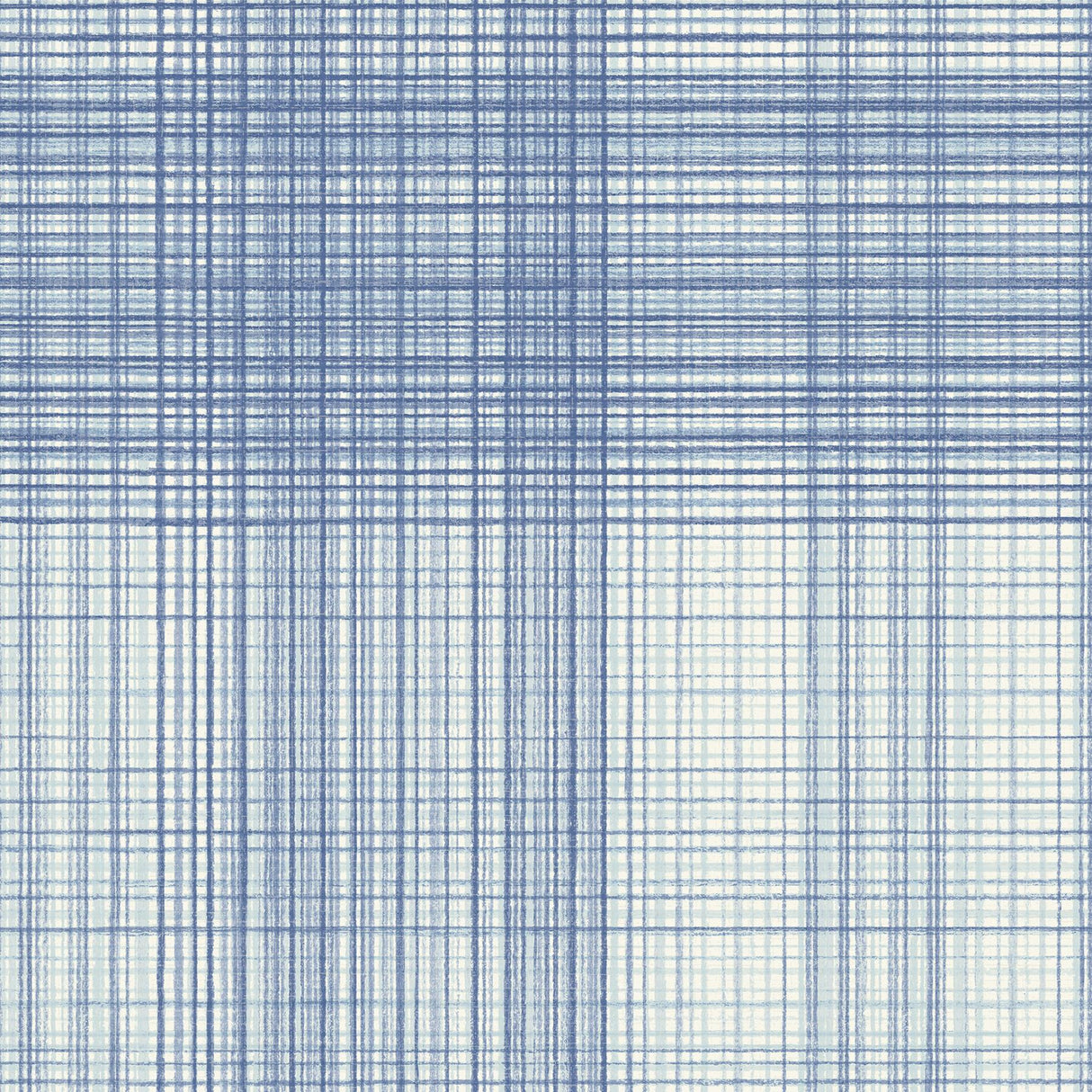 York Madras Blue Plaid Wallpaper