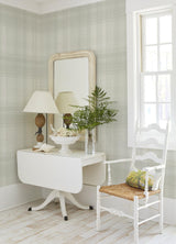 York Madras Aqua Plaid Wallpaper