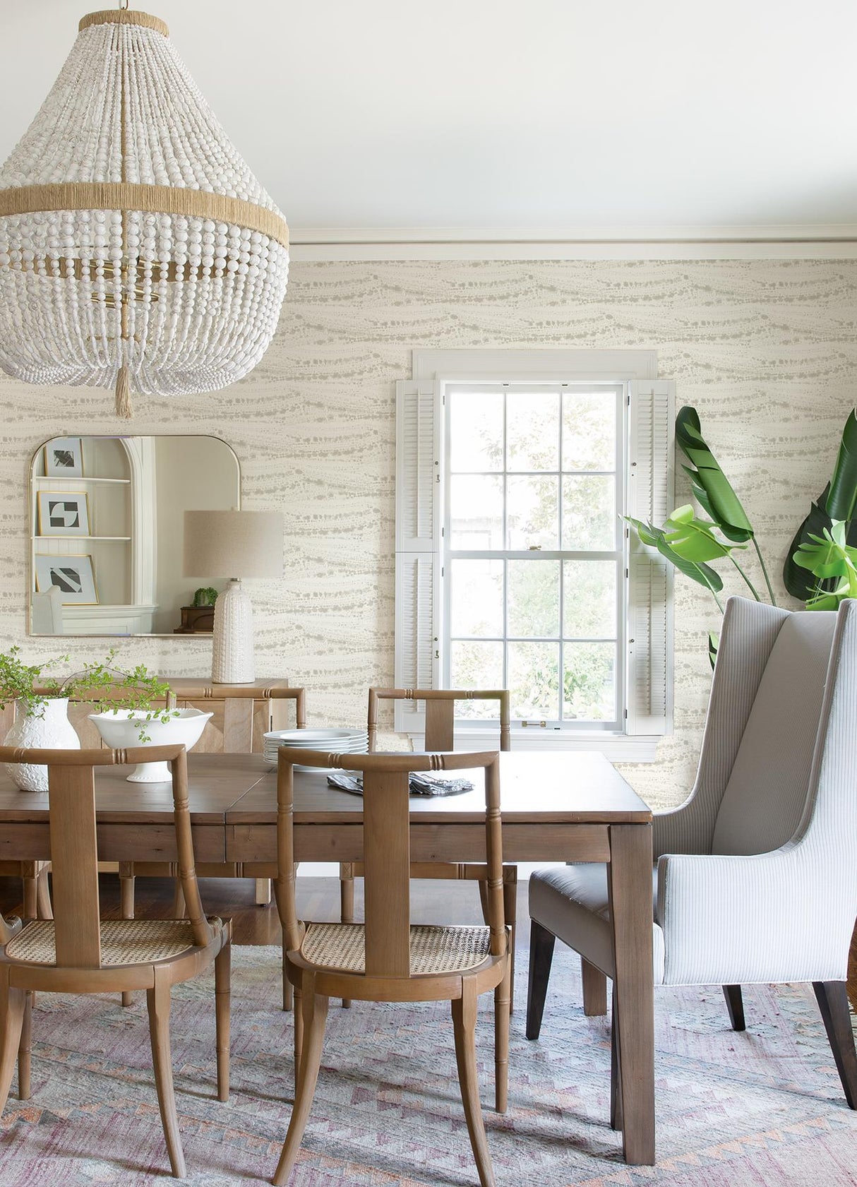 York Rannell Beige Abstract Scallop Wallpaper