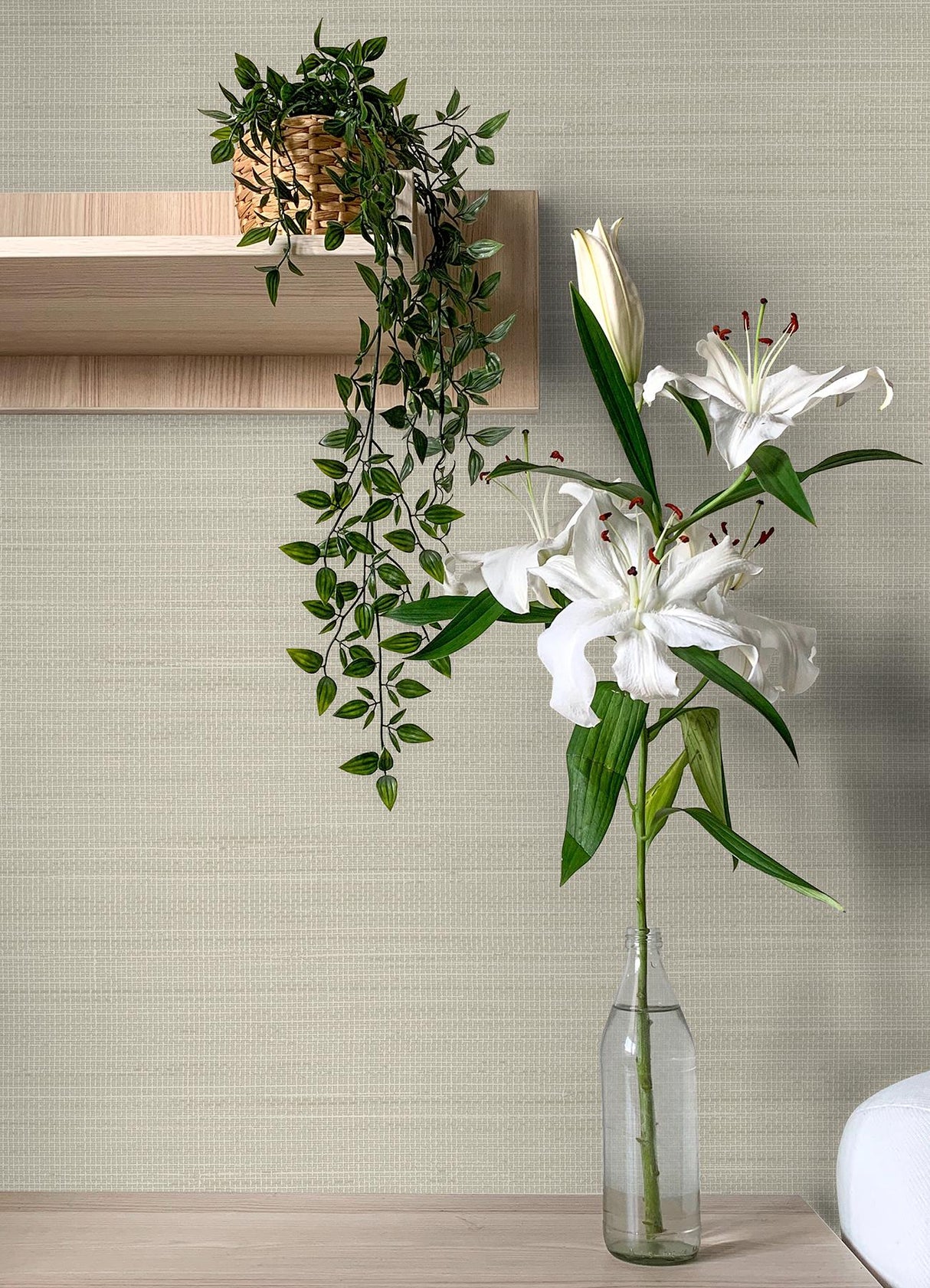 York Spinnaker Light Grey Netting Wallpaper