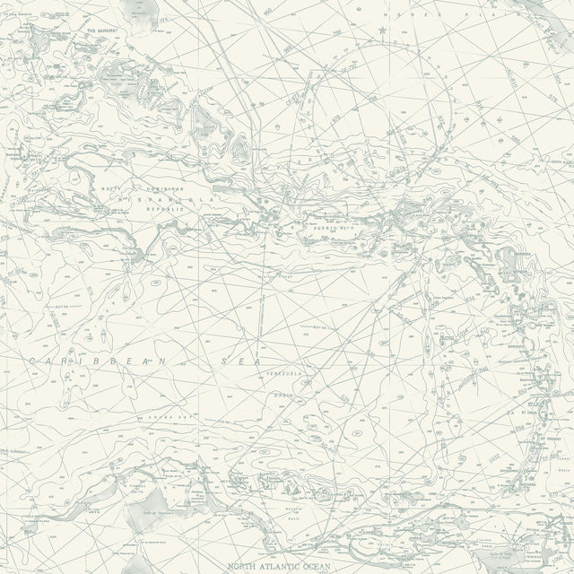 York Charts Aqua Nautical Chart Wallpaper