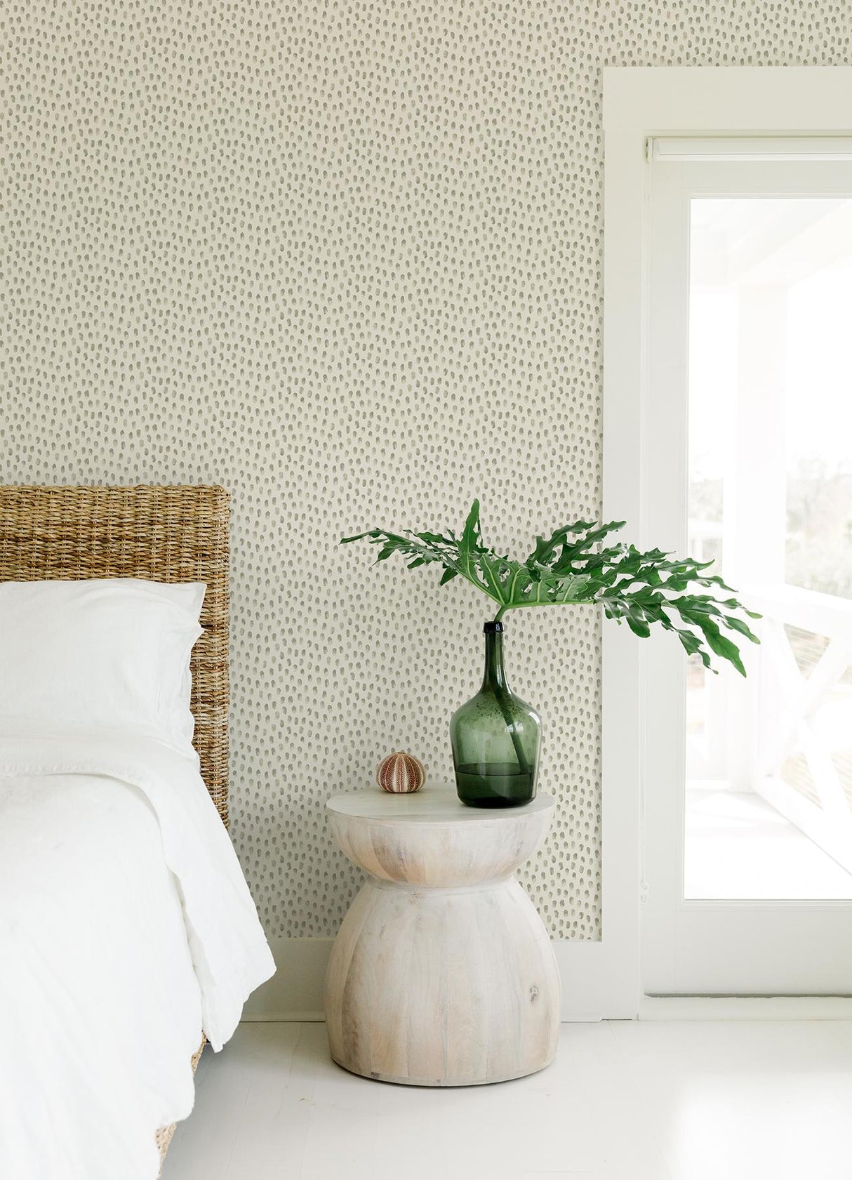York Sand Drips Grey Painted Dots Wallpaper