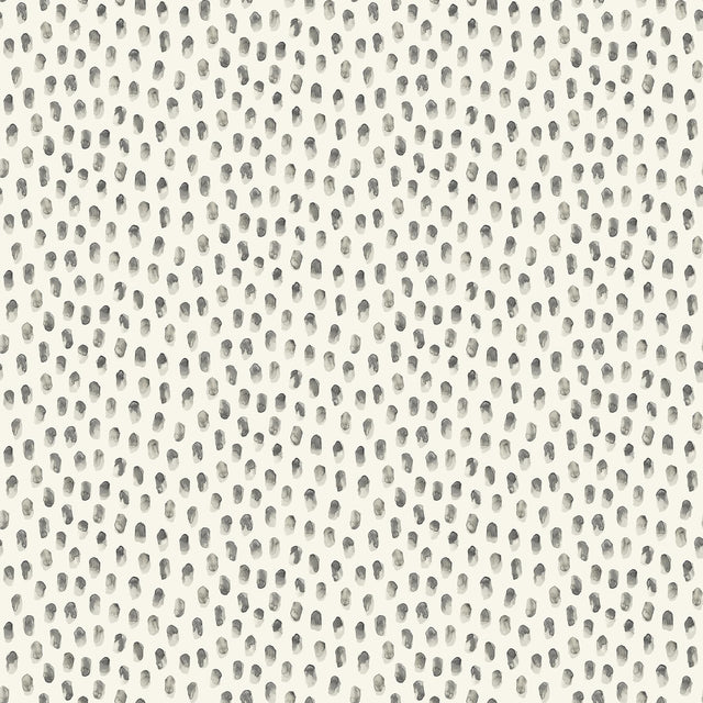 York Sand Drips Dark Grey Painted Dots Wallpaper